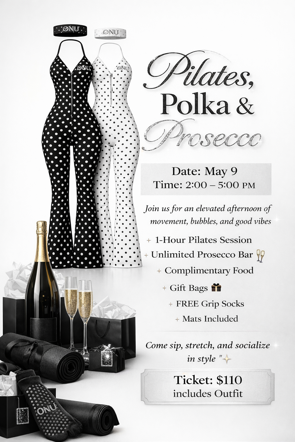 Pilates , Polka & Prosecco - Onesie Nation USA