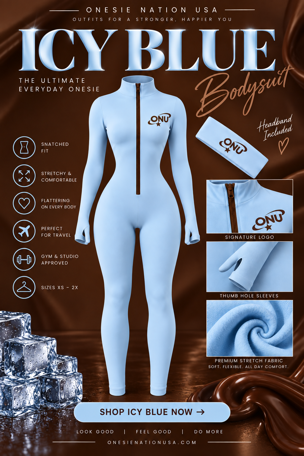 Icy Blue Brownie