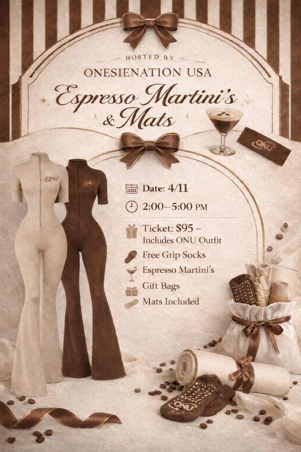 Expresso Martinis & Mats - Onesie Nation USA